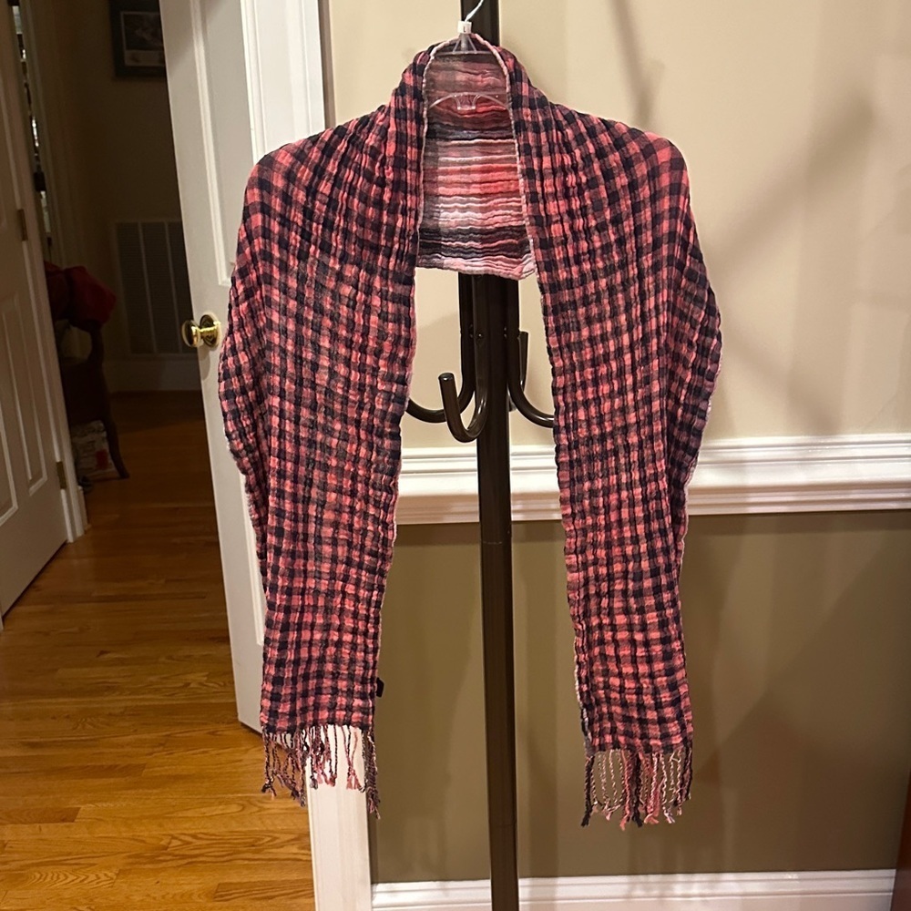Red and Black Checkered Scarf